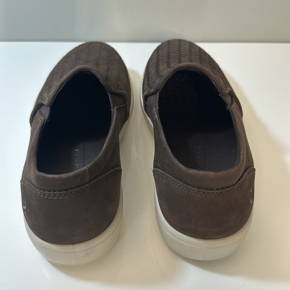Ecco Soft 7 Woven Brown Leather Slip On Sneaker Shoes Size 42(8-8.5) - Picture 7 of 15